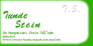 tunde stein business card